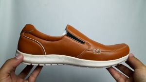 DENZEL DZ 060 Tan SEPATU SLIP ON PRIA - SEPATU PENTOPEL PRIA Tan