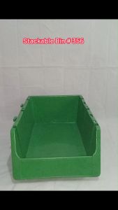 Plastic 356 Stackable Bin Boxes: Storage Organizer Supplies for Tools, Medicine, Hardware, Pantry, and Garden Toys