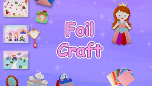 Foil Art Kit for Kids Foils Fun Craft Kits Supplies No Mess Art Foil Foam Stickers Art Craft Activity for Kid DIY Creative Activity Birthday Christmas Gift Travel Toys for Girls Boys