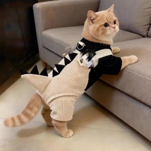 Petone dOrage | Shedding Prevention Dinosaur Cat Suit