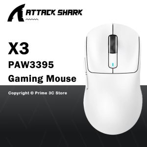 ATTACK SHARK | ATTACK SHARK X3 X3Pro 8K Wireless Gaming Mouse 26K DPI Tri-Mode Bluetooth Wired 2.4G Ultra-Light Ergonomic For VALORANT FPS
