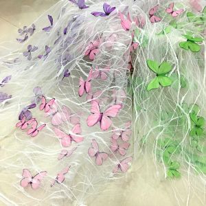 ผ้าลายลูกไม้ ผ้าลายดอกไม้ ผ้าเด็ก ผ้ากระโปรง ผ้าตกแต่งเสื้อผ้าแฟชั่น ผ้าลายดอกไม้ ผ้าเนื้อนุ่ม ผ้าเนื้อ ผ้าลายลูกไม้สามมิติ ผ้าลายปมผีเสื้อ