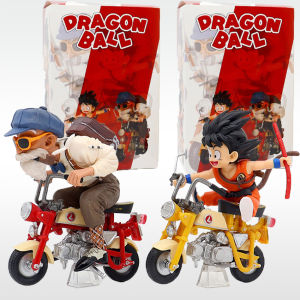 Anime Dragon Ball Z Anime Figure Son Goku Master Roshi Locomotives PVC Action Kame Sennin Motorcycle Toys Model Collector Gifts