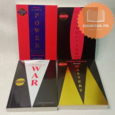 TAKE ALL 4 BOOKS: The 48 Laws of Power Art of Seduction 33 Strategies of War and Mastery (Paperback) by Robert Greene - BOOKTOK PH
