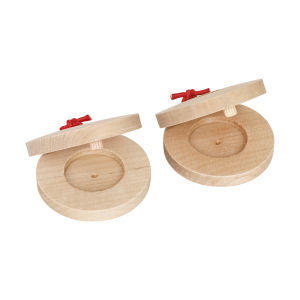 IRIN | J157 2 Pack Wooden Finger Castanets Orff Wooden Rattle Kids Percussion Rhythm Instrument for Children Early Music Enlightenment