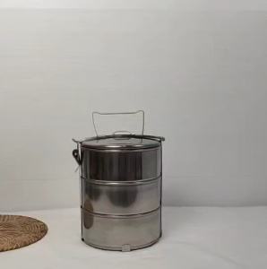 ปิ่นโตสแตนเลส 2 ชั้น 3 ชั้น 4 ชั้น 5 ชั้น 14ซม. ปิ่นโตถวายพระ ทำความสะอาดง่าย สแตนเลสอย่างดี