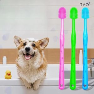 Toothbrush Silicone Dog Brush Pet Cat Toothbrush Small Dog Toothbrush Pet Teeth Cleaning Supplies