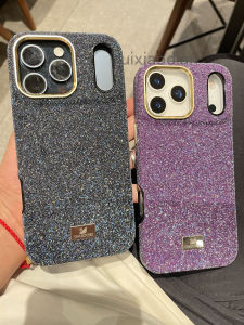 Luxurious Diamond Embedded Full Cover Female Style Phone Case for  17Promax MOBEST High End Shockproof Hard Shell Protective Cover