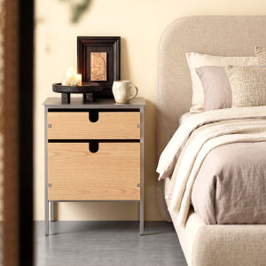 Design-sense Wooden Nightstand with Drawer
