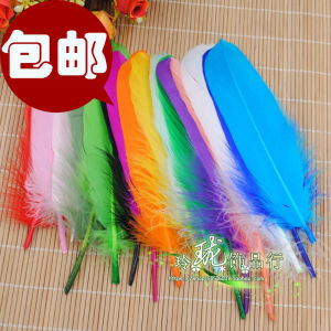 50 ต้นนกไก่สีสันสดใส DIY แฮนด์เมด ขนนก ขนนกเป็ด ขนาดใหญ่ 20 ซม. สำหรับหมวกเสื้อผ้า อุปกรณ์เสริม ขนนก ขนนกเป็ด