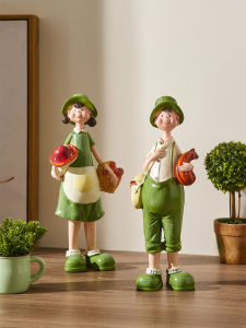 Couples Desktop Decorations Countryside Style Therapeutic Small Objects Suitable for Beautiful Display Shelves Nordic Style Resin Craft