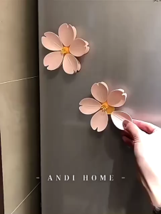 Kẹp miệng túi hoa anh đào kèm nam châm đa năng – Bộ 4 cái – Giữ kín thực phẩm & trang trí tiện lợi