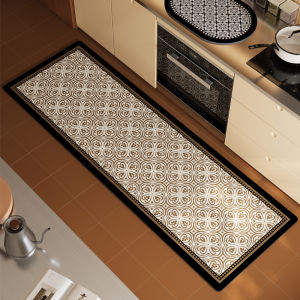 Large Size Anti-Slip Kitchen Floor Mat Open Style Silicone Dendroid Water Absorbent Wipe Clean No Wash Long Carpet Rug