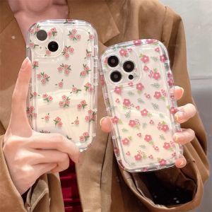 Compatible with iPhone case 15 Pro Max 11 13 Little floral casing 12 14 XR X Xs Max shockproof anti-drop clear 7 8 Plus