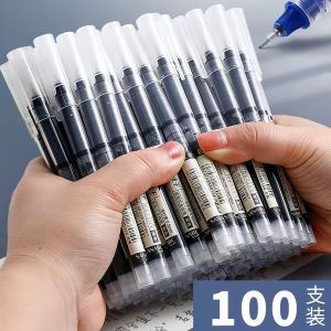 Quick Dry Direct Liquid Ballpoint Pen 0.5 Black Needle Tube Direct Liquid Pen Student Exam Office Signature Pen Office Supplies