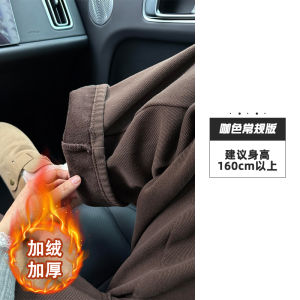 Retro Thickened Fleece Womens Jeans High Waist Knife-Shape Pants Slimming plus Size Denim Trousers for plus Size Ladies