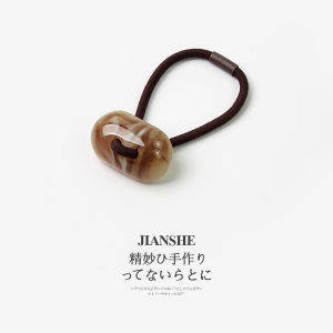 ยางรัดผมยางยืดหยุ่นสูงทนทานสําหรับผู้หญิงผูกผมรูปไข่หรูหราเครื่องประดับผมสไตล์ญี่ปุ่นและเกาหลี