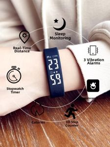 FUGUIJIAREN | Silent Vibrating Alarm Silent Intelligent Black Technology Electronic Watch