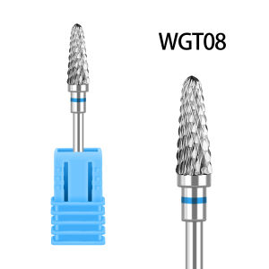 Tungsten Steel for Nail Drill Bit Spiral Pattern for Nail Buffing Head for Nail Buffing Polishing Nail Gel Removal Safe Materia