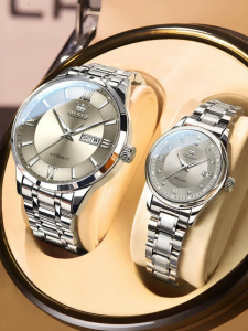 OLEVS | Automatic Night Light Couples Watch for Men and Women