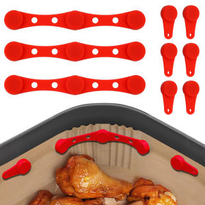 Silicone Air Fryer Magnets for Air Fryer Parchment Liner Air Fryer Accessories Magnet Buckle Heat Resistant Fixing Tool