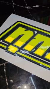 A Sticker สติ๊กเกอร์ 3M สะท้อนแสง อักษรโปร่ง 👉 ทุกระบบจบที่เมีย👈 ขนาด 12x40 cm