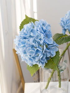 High-End Affordable Luxury Blue Hydrangea Artificial/Fake Flower Living Room Furnishings Ornaments Ornamental Flower Moisturizing Floral Ornaments