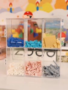 Stationary Building Block Toy Doll Storage Box Display Dustproof Anti Rust Transparent Divider Du