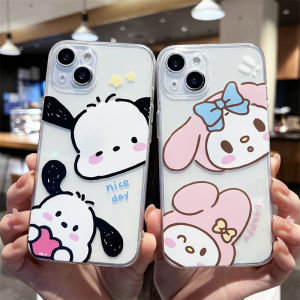 Biqi Cute Cartoon Silicone Phone Case for iPhone 14 pro Max 13 12 Soft Shell 15 Anti-Fall Transparent XS 16 Lovely 7/8 plus Full Cover 6 New Womens Model