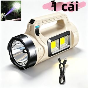 Đèn Pin Sạc Năng Lượng Mặt Trời COB Side Light - Đèn Pin Cầm Tay Chống Nước Siêu Sáng Di Động Dùng Cho Cắm Trại Đi Bộ Đường Dài Đèn Tìm Kiếm Đa Đèn LED Khẩn Cấp