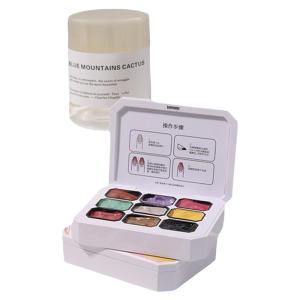 Kasi | Blush Gradient Grid Design Gel Nail Art High Saturation Concealing