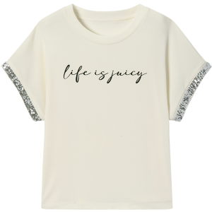 Juicy Couture | Lycell Blend Glitter Patch T-Shirt
