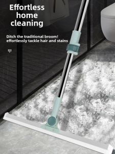 Magic Broom Water Scraper Household Mop Broom Toilet Water Scrubber Dry Wet Use Cleaning Tool Plastic Manual Sweeping Tool