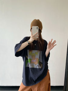 Oversized Modern Cartoon Design Loose T-shirt