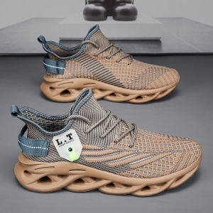 Youth Breathable Mesh Mens Thick Bottom Casual Shoes Anti-Slip Wear-Resistant Sports Leisure Coconut Large Size 46 47 48