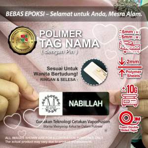 👀🔥 Premium Polymer Name Tag With Logo | Lightweight Durable & Glossy Finish | 🚫No Epoxy Non-Toxic | Pin/Magnet