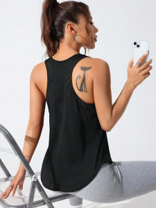 Womens Solid Sleeveless Tops Quick Drying Summer Sports Vest Loose Breathable Soft Gym Outdoor Wear Basic Womans Tank Shirts