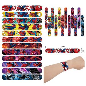 Disney | 12/24Pcs Series Slap Bracelet Pvc Snap Circle Cartoon Pat Circle Bracelet Children Fun Gifts Birthday Gifts