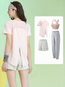 BAISILING | Bộ Đồ Thể Thao Mùa Hè Thông Gió Chống Nhìn Trộm Quần Short Ôm Dáng