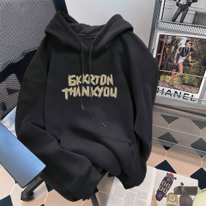 เสื้อสเวตเตอร์ฮู้ดทรงหลวมสไตล์อเมริกันย้อนยุคสำหรับผู้ชาย ฤดูใบไม้ร่วง/ฤดูหนาว 2025 แบรนด์ INS แฟชั่นใหม่ เสื้อคลุมกันหนาวสำหรับคู่รัก