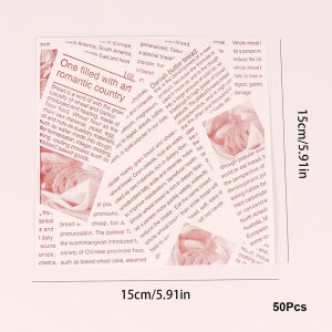 50Pcs Sandwich Wrappers Food Wax Paper Hamburger Fries Bread Baking Oil Paper Wrapping Baking Tools