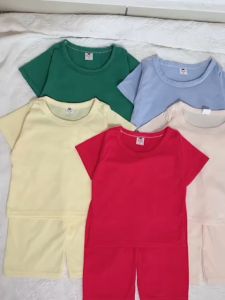 Raya Pakaian Kanak-Kanak Perempuan Baby Girls Clothes Set Pure Color Clothes Casual Fits Kids Girls Koren 1-5Years