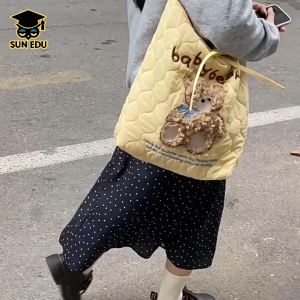 Tas Selempang Sekolah Kuliah Korea Stylish / Tas Jinjing Kapasitas Besar Kelas Pelajar Siswa Selempang Korea Import