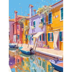 BILIBILI | Diy City Painting By Numbers for Adults 40x50cm Acrylic Paints Canvas Painting Drawing on Canvas for Home Wall Art