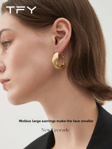 TFY | Vintage Oversized Golden Hoop Earrings for Women