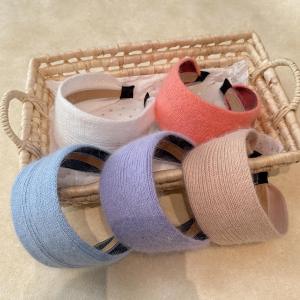 Korean Style Wide Edge Knitted Hairband Womens High Hairline Face Washing Hairpin Fashionable Versatile Hair Accessory