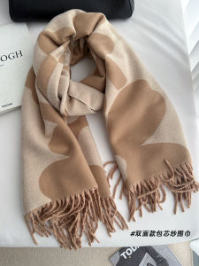 Elegant Double-Sided Thick Scarf Shawl Two-In-One Winter Womens New Air-Conditioned Room Outdoor Warmth Practical Style