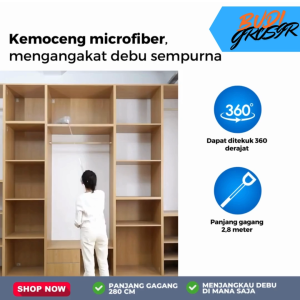 Kemoceng Microfiber Teleskopik – Pembersih Debu Praktis