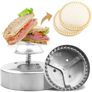 Sandwich Sealer Maker Food-Grade 304 Stainless Steel Sandwich Cutter Uncrustables Peanut Butter and Jelly Bread Kitchen Tool