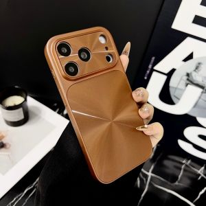 Luxury Laser CD Texture Aurora Phone Case For iPhone 17 Air 16 15 14 13 Pro Max Instantly Turn 17 Large Window Shockproof Cover